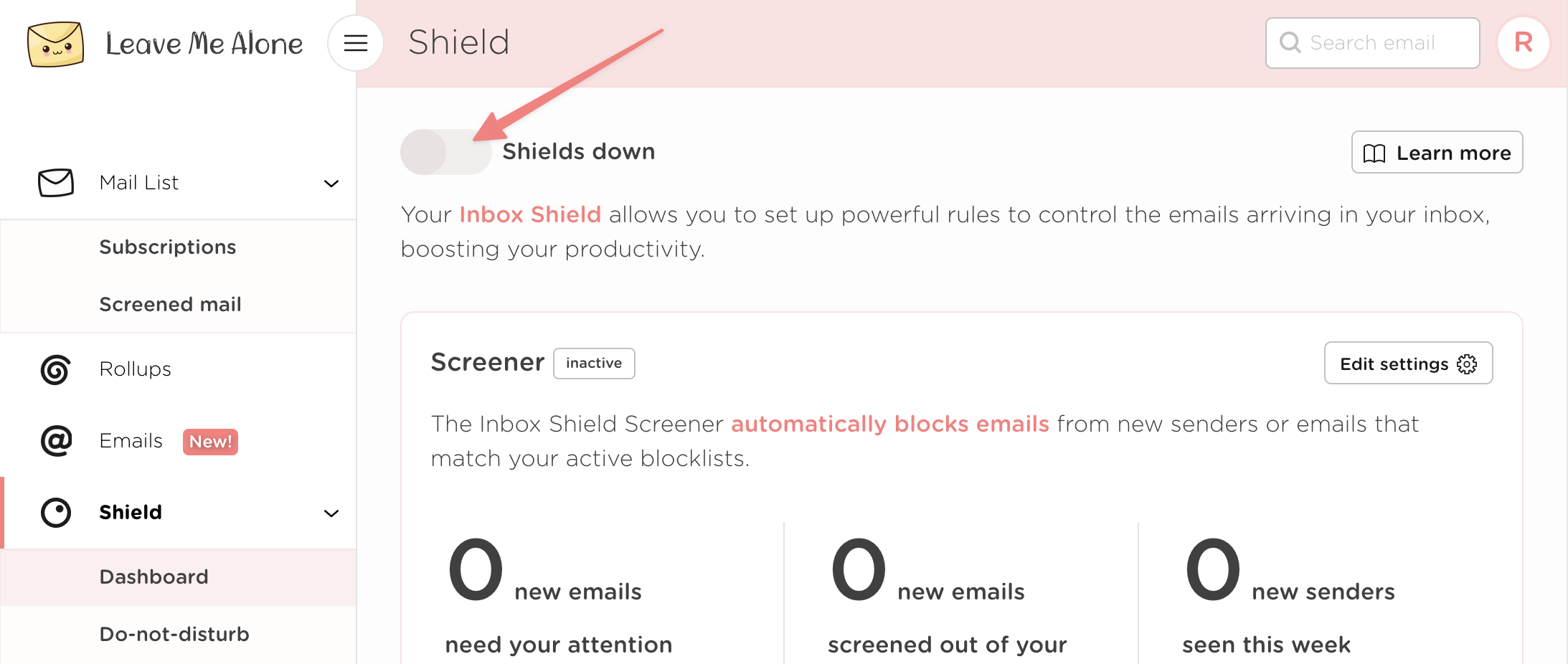 How to enable Inbox Shield